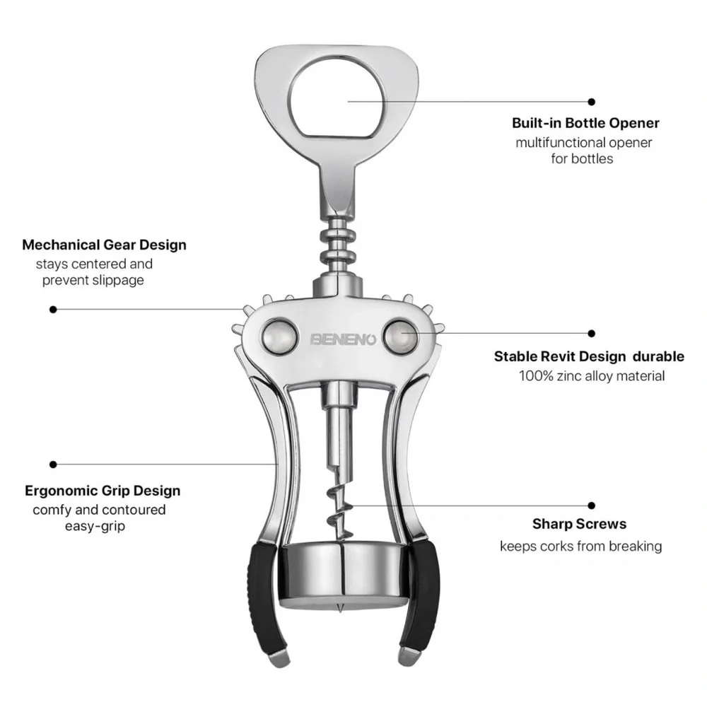 Beneno Wing Corkscrew Wine Opener